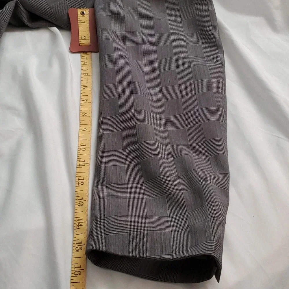 Hugo Boss Mens Sports Coat Plaid Black & Grey
